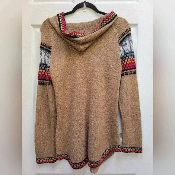 VTrendz 100% Alpaca Wool Long Sleeve Hooded Shirt Size Large - Picture 2 of 3